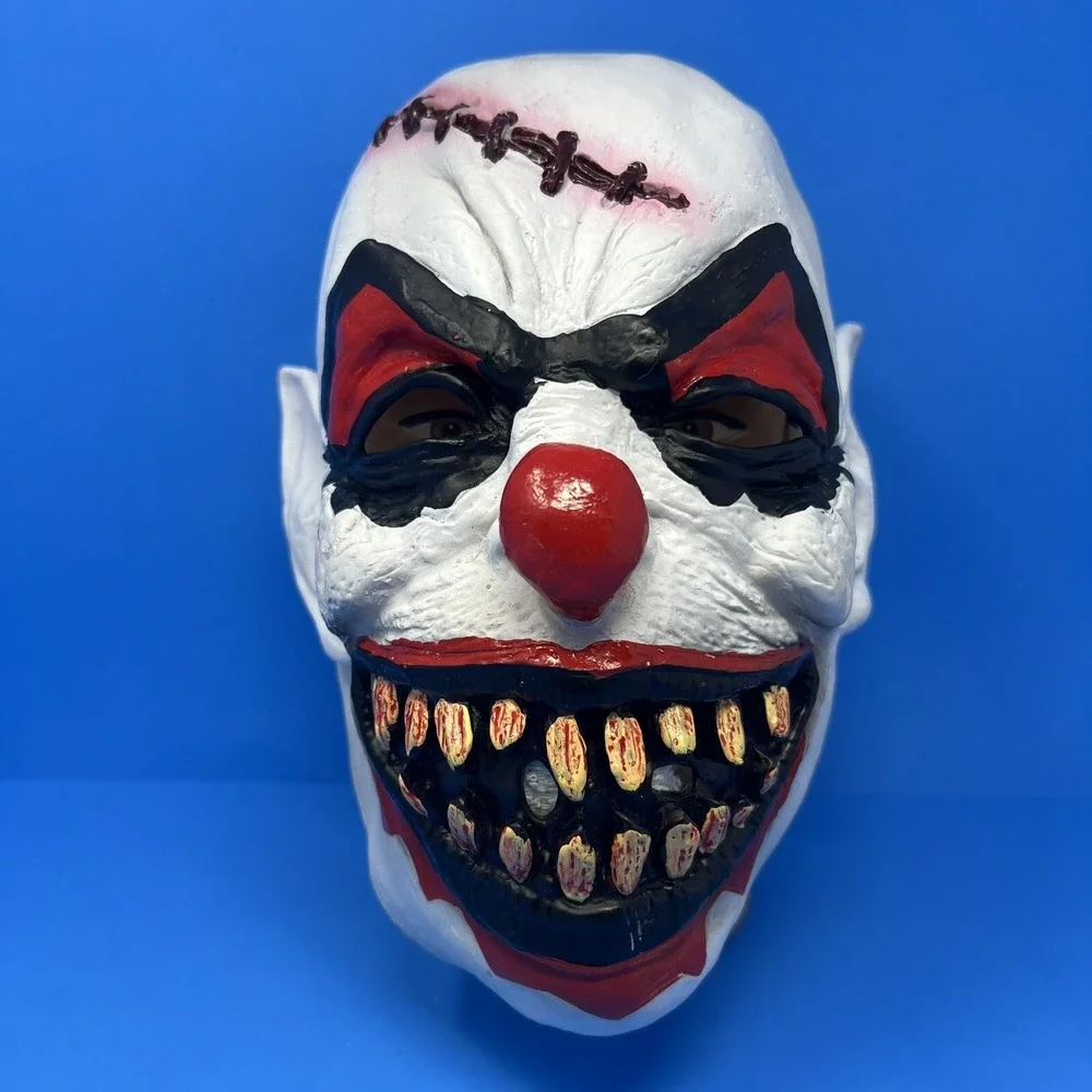 Halloween Mask Scary Clown Costume Party Cosplay Psycho Evil Latex Mask